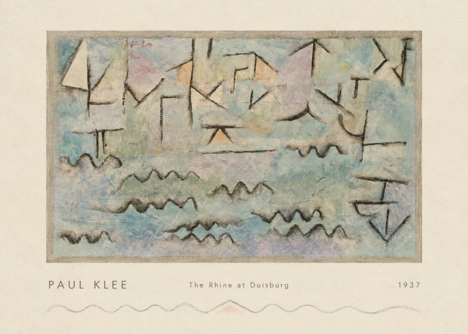 Paul Klee The Rhine at Duisburg No4 - Plakat