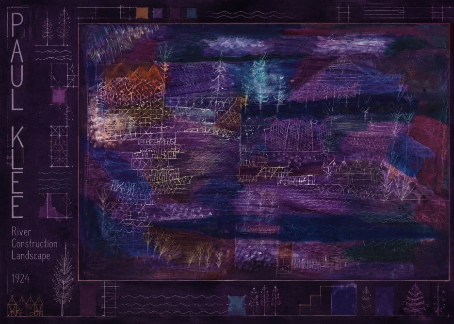 Paul Klee River Construction Landscape No3 - Plakat