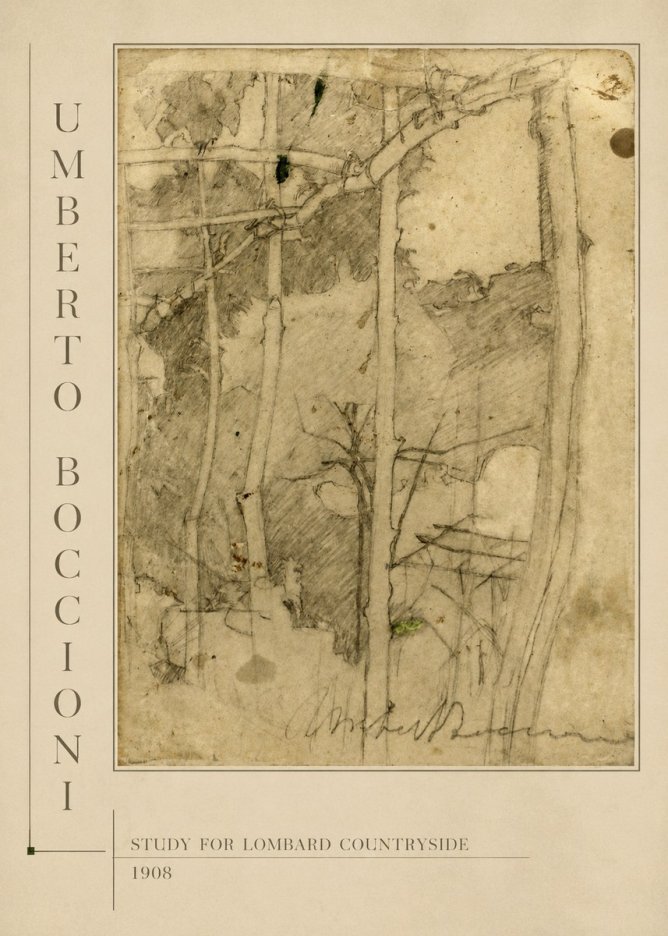 Umberto Boccioni Study for Lombard Countryside No4 - Plakat