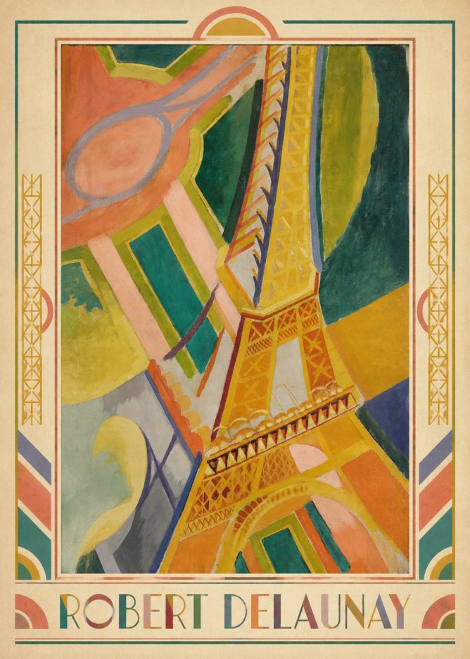Robert Delaunay The Eiffel Tower No6 - Plakat