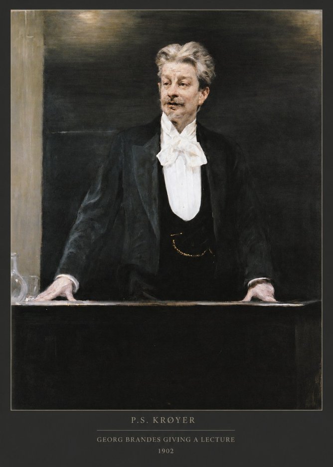 P.S. Krøyer Georg Brandes Giving a Lecture No6 - Plakat