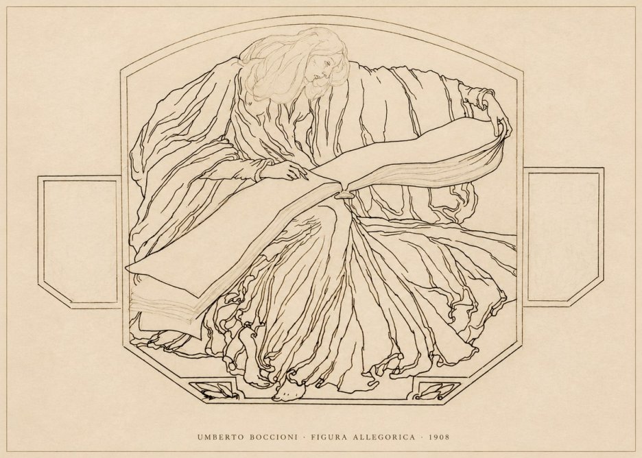 Umberto Boccioni Figura Allegorica No5 - Plakat