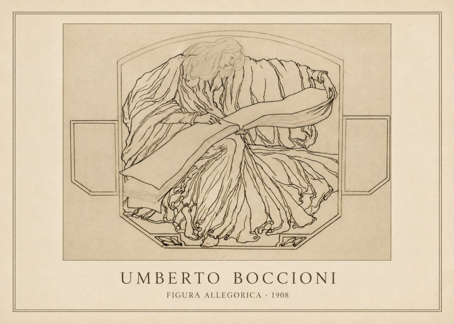 Umberto Boccioni Figura Allegorica No6 - Plakat