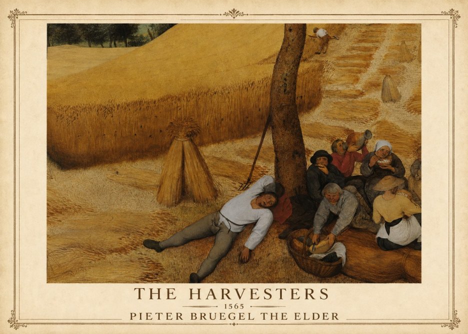 Pieter Bruegel The Harvesters V No1 - Plakat