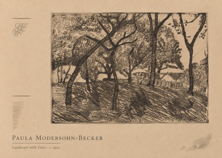 Paula Modersohn-Becker Landscape with Trees No4 - Plakat