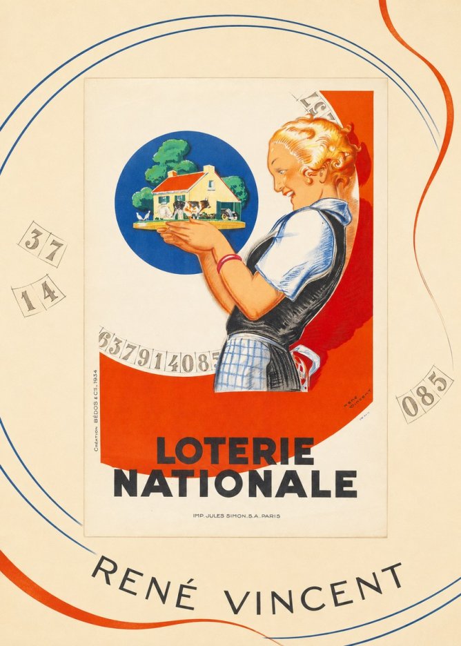 René Vincent Lotterie Nationale No5 - Plakat