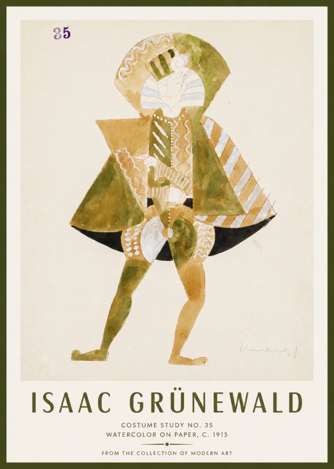 Isaac Grünewald Costume Study No. 35 No1 - Plakat