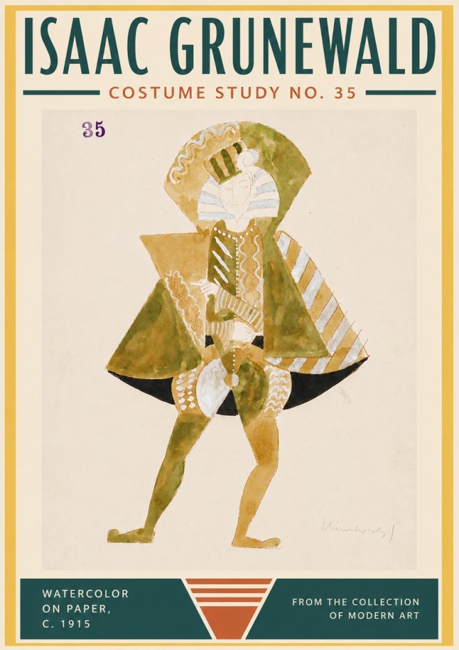 Isaac Grünewald Costume Study No. 35 No5 - Plakat