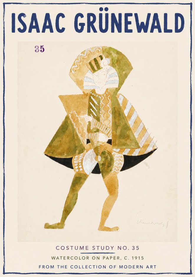 Isaac Grünewald Costume Study No. 35 No6 - Plakat