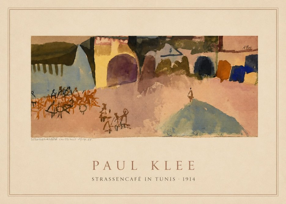 Paul Klee Strassencafé in Tunis · 1914 No4 - Plakat