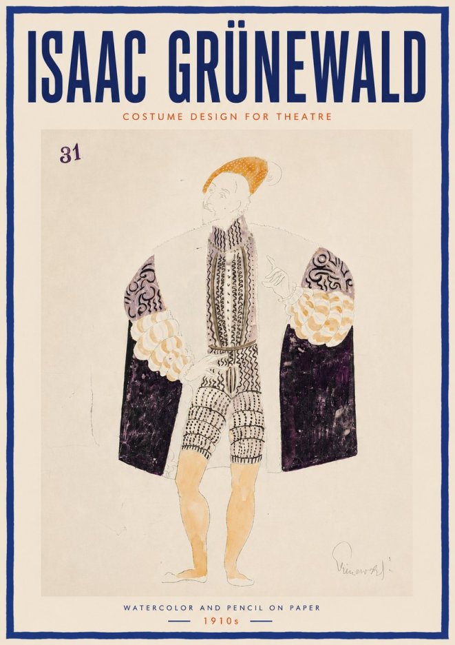Isaac Grünewald Costume Design for Theatre No4 - Plakat