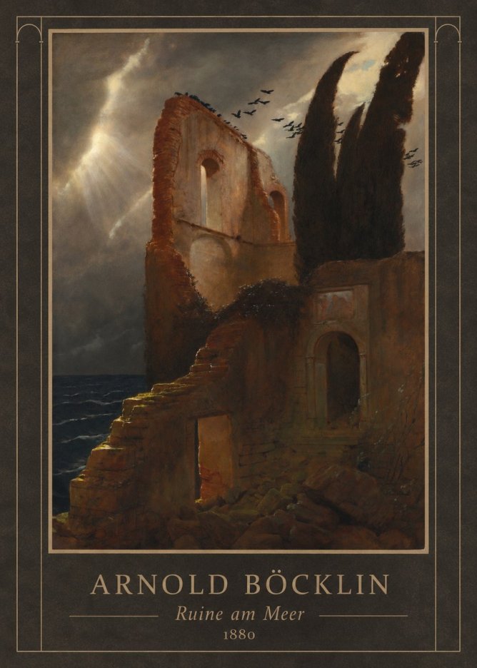 Arnold Böcklin Ruine Am Meer II No3 - Plakat