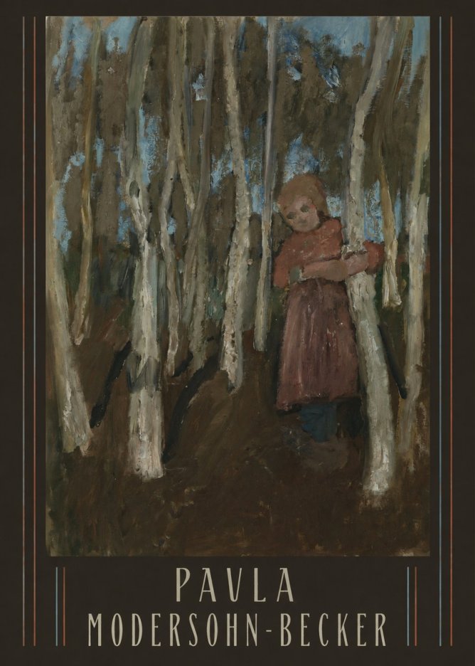 Paula Modersohn-Becker Girl in a Birch Forest No5 - Plakat