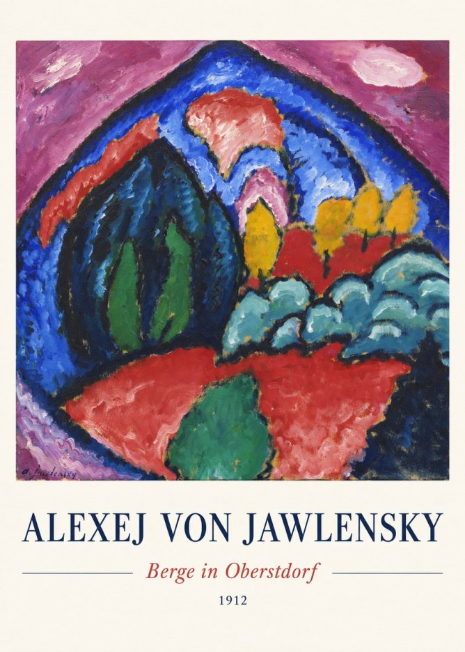 Alexej von Jawlensky Berge in Oberstdorf No3 - Plakat