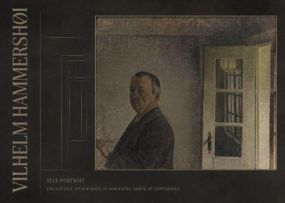 Vilhelm Hammershøi Self-portrait. the Cottage Spurveskjul at Sorgenfri, North of Copenhagen No3 - Plakat