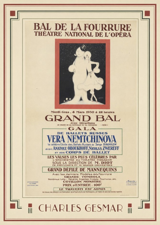 Charles Gesmar Bal De La Fourrure III No1 - Plakat