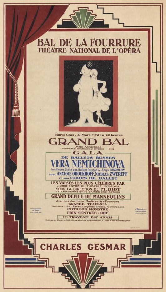 Charles Gesmar Bal De La Fourrure III No2 - Plakat