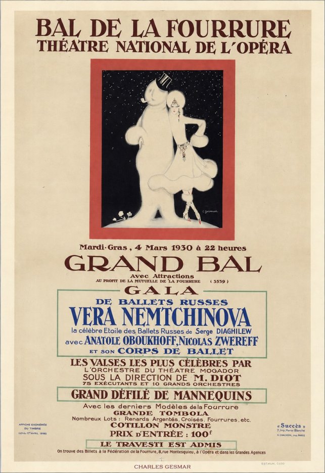 Charles Gesmar Bal De La Fourrure III No6 - Plakat