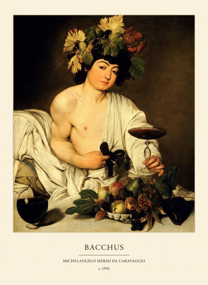 Michelangelo Merisi da Caravaggio Bacchus III No6 - Plakat