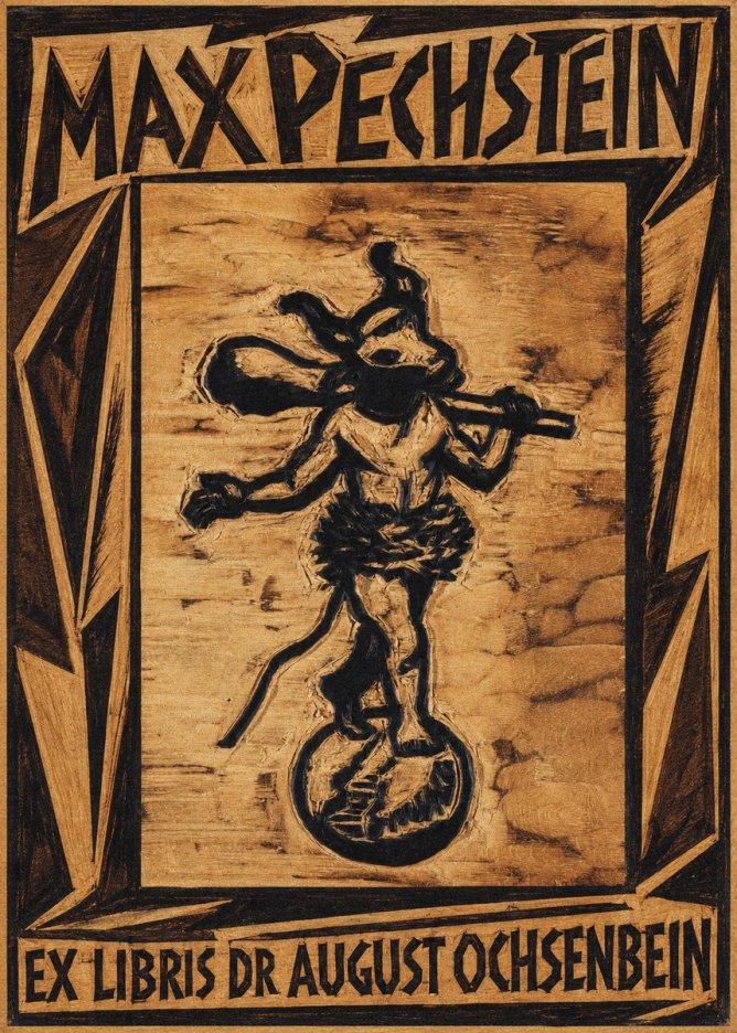 Max Pechstein Ex Libris Dr August Ochsenbein No1 - Plakat