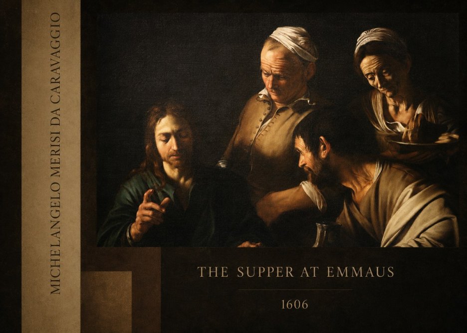 Michelangelo Merisi da Caravaggio The Supper at Emmaus I No3 - Plakat