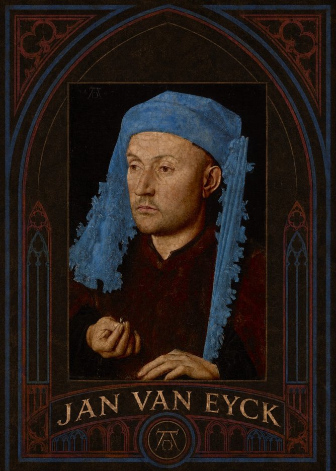 Jan van Eyck Portrait of a Man (Léal Souvenir) No5 - Plakat