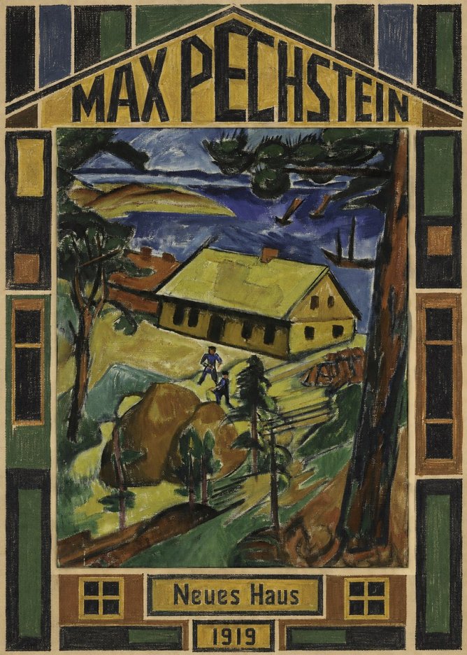 Max Pechstein Neues Haus No5 - Plakat