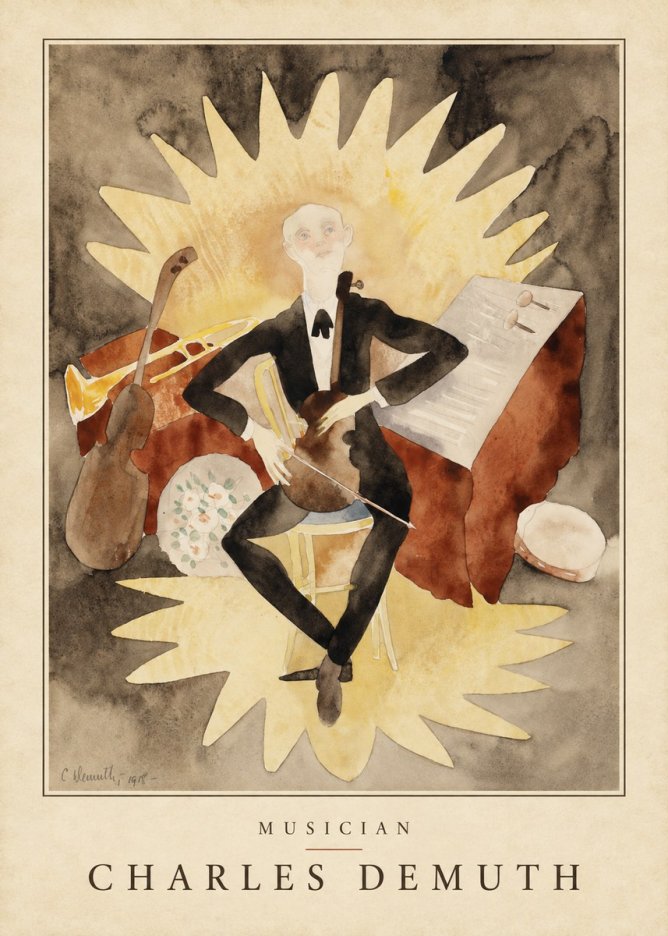 Charles Demuth Musician No4 - Plakat