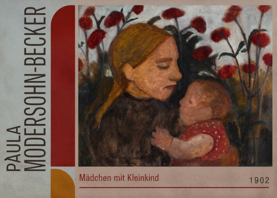 Paula Modersohn-Becker Mädchen Mit Kleinkind II No3 - Plakat