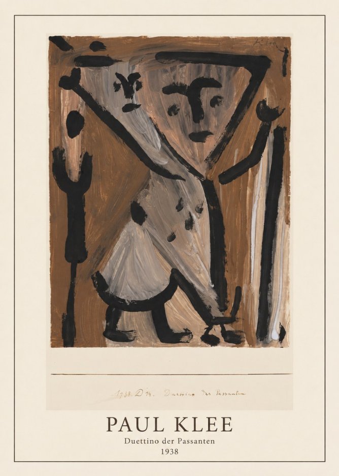 Paul Klee Duettino Der Passanten No3 - Plakat