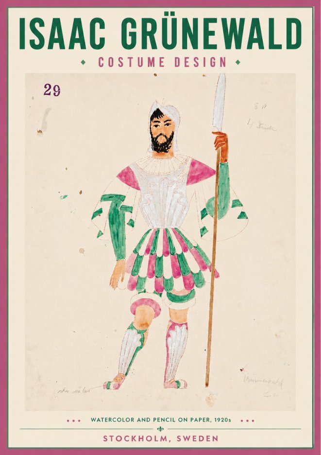 Isaac Grünewald Costume Design No. 29 No4 - Plakat