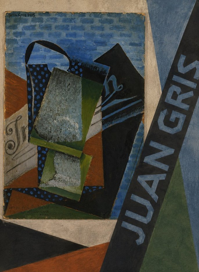 Juan Gris Still Life with Fruit Bowl and Bottle No6 - Plakat