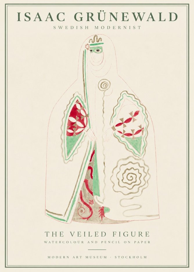 Isaac Grünewald The Veiled Figure No1 - Plakat