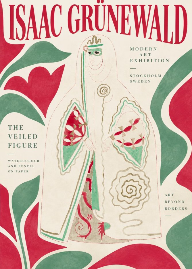 Isaac Grünewald The Veiled Figure No2 - Plakat
