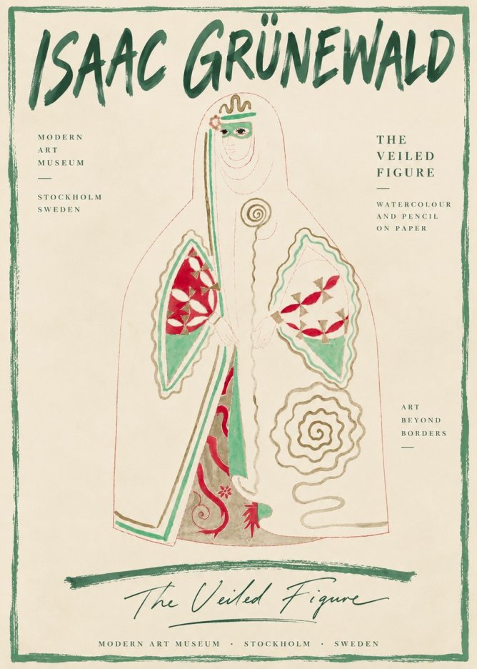 Isaac Grünewald The Veiled Figure No6 - Plakat