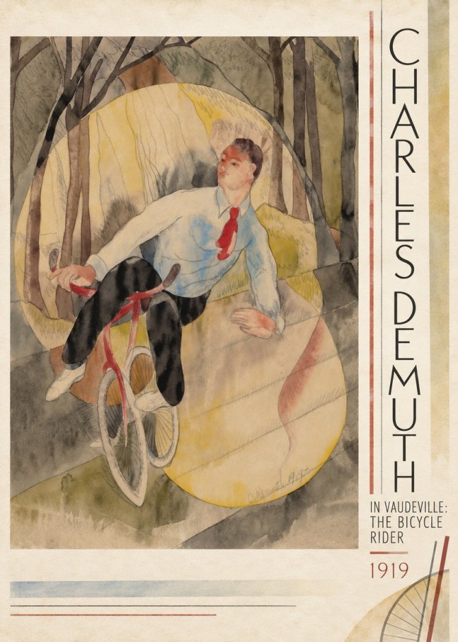 Charles Demuth In Vaudeville: the Bicycle Rider No3 - Plakat