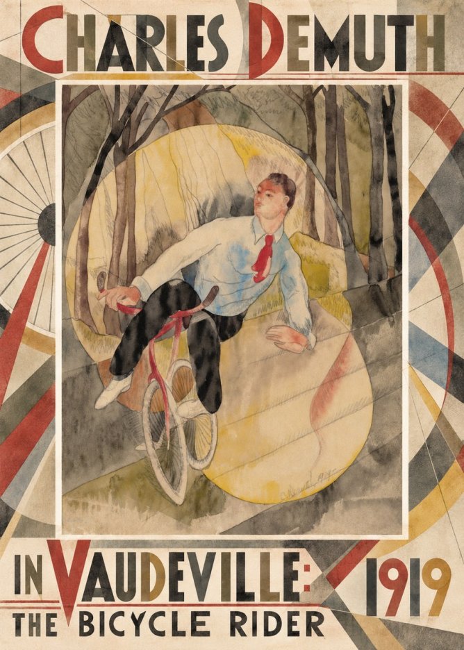 Charles Demuth In Vaudeville: the Bicycle Rider No6 - Plakat