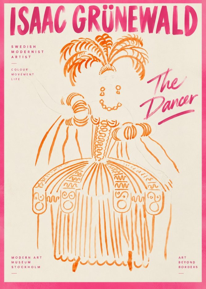 Isaac Grünewald The Dancer II No2 - Plakat
