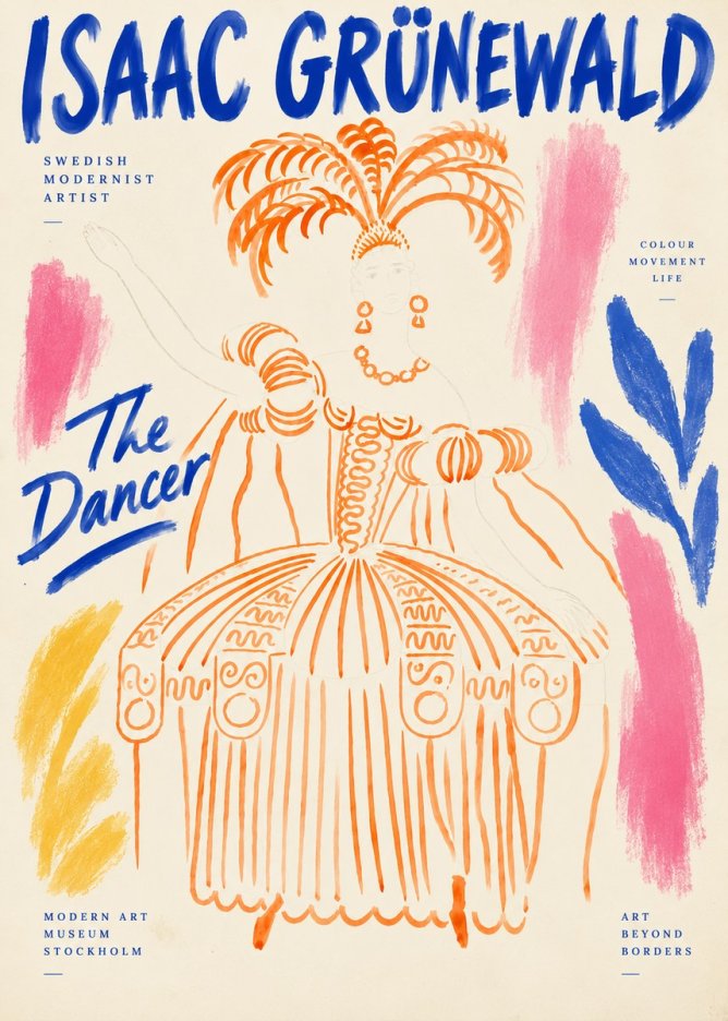 Isaac Grünewald The Dancer II No6 - Plakat