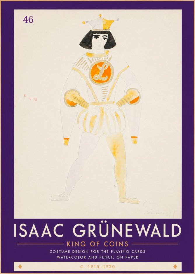 Isaac Grünewald King of Coins No3 - Plakat