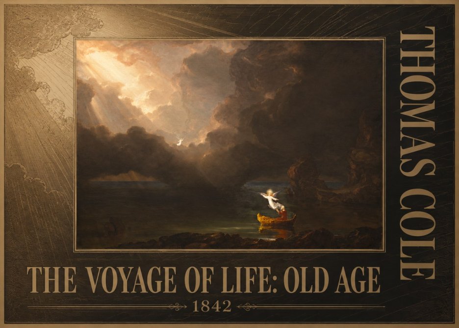 Thomas Cole The Voyage of Life: Old Age IV No5 - Plakat