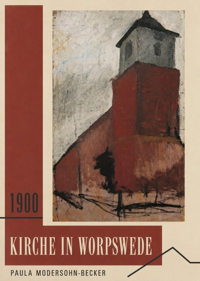 Paula Modersohn-Becker Kirche in Worpswede No2 - Plakat
