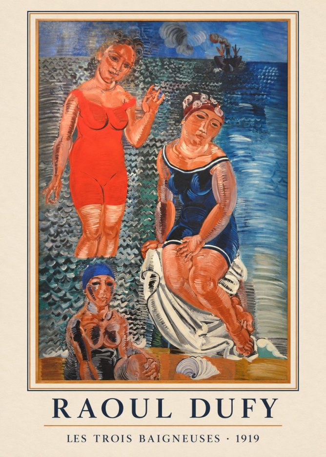 Raoul Dufy Les Trois Baigneuses No3 - Plakat