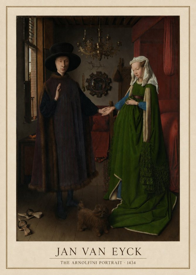 Jan van Eyck The Arnolfini Portrait VII No3 - Plakat