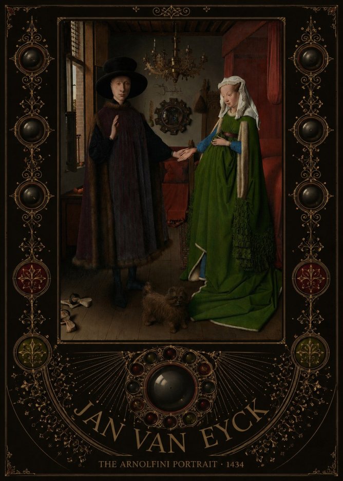 Jan van Eyck The Arnolfini Portrait VII No4 - Plakat