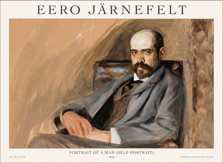 Eero Järnefelt Portrait of a Man (Self-portrait) No1 - Plakat