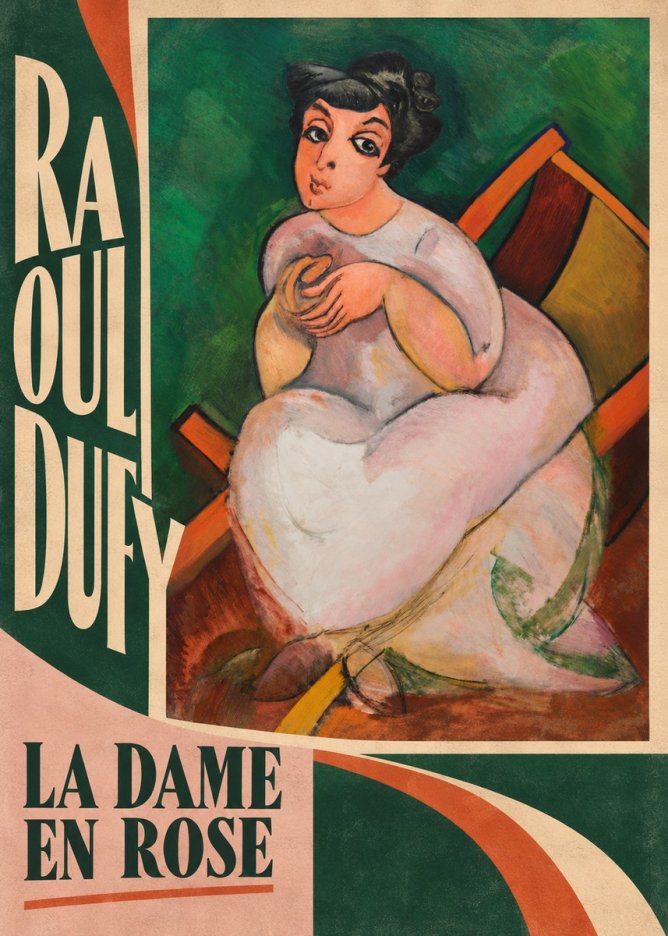 Raoul Dufy La Dame En Rose No2 - Plakat