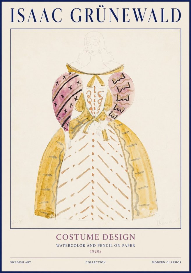 Isaac Grünewald Costume Design XII No1 - Plakat