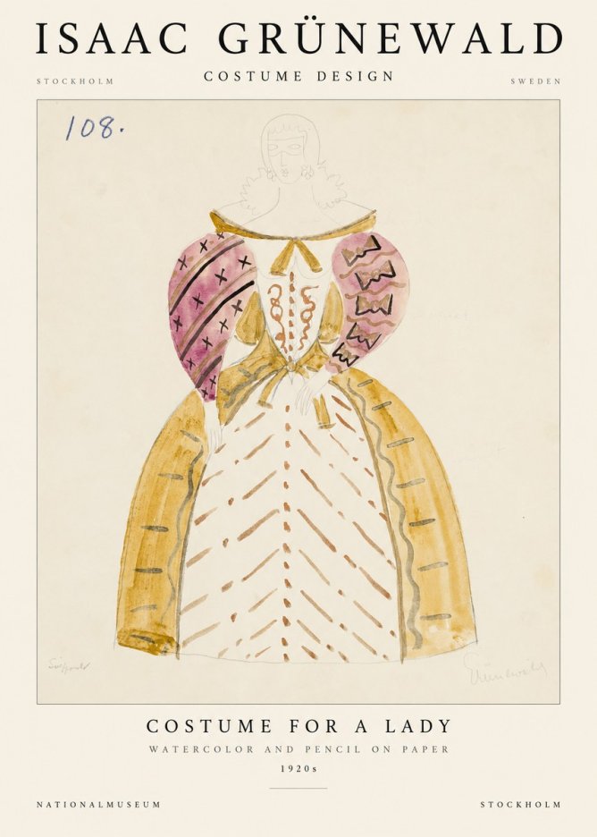 Isaac Grünewald Costume Design XII No2 - Plakat