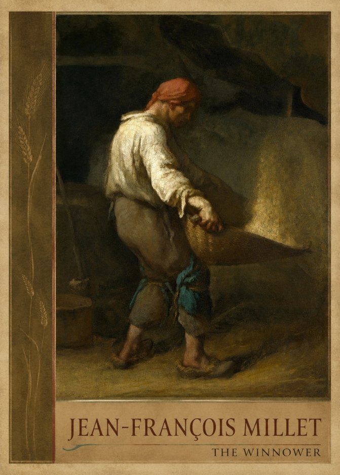 Jean-François Millet The Winnower No2 - Plakat